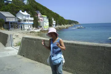 Small beach on the southeast side of the island
