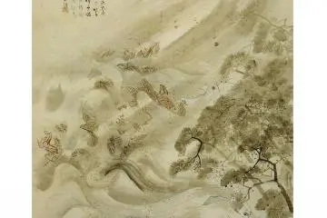 <p>ภาพวาดกองทัพเรือมองโกล ถูกทำลายด้วยพายุใต้ฝุ่น กามิกาเซ</p>