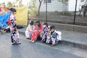 <p>เด็กๆสวมชุดกิโมโน</p>