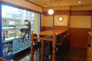 They have a big table near the entrance and up to 8 people can be seated there.