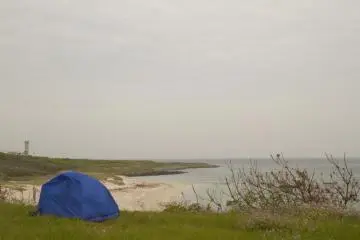 Tsunoshima Ohama Campground is right on the beach