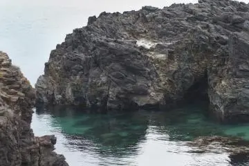 Seaside rock formations near the campground are accessible up close with a scenic and easy hike