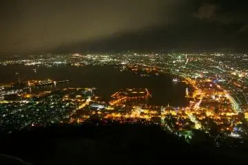 <p>อีกมุมหนึ่งของวิวจากยอดเขา Mt.Hakodate ในยามค่ำคืน</p>