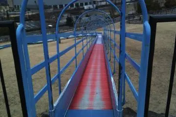 View of the roller slide from the top