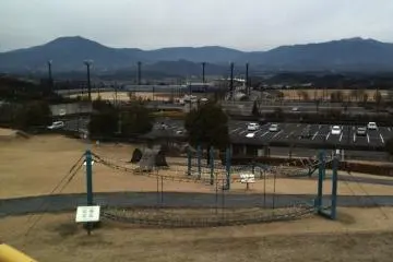 Looking west toward Yoake Mae Stadium and the Nakatsugawa valley