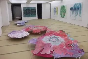 Paper hills, hangings, canvases