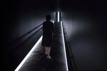 Waterfall of Light Particles